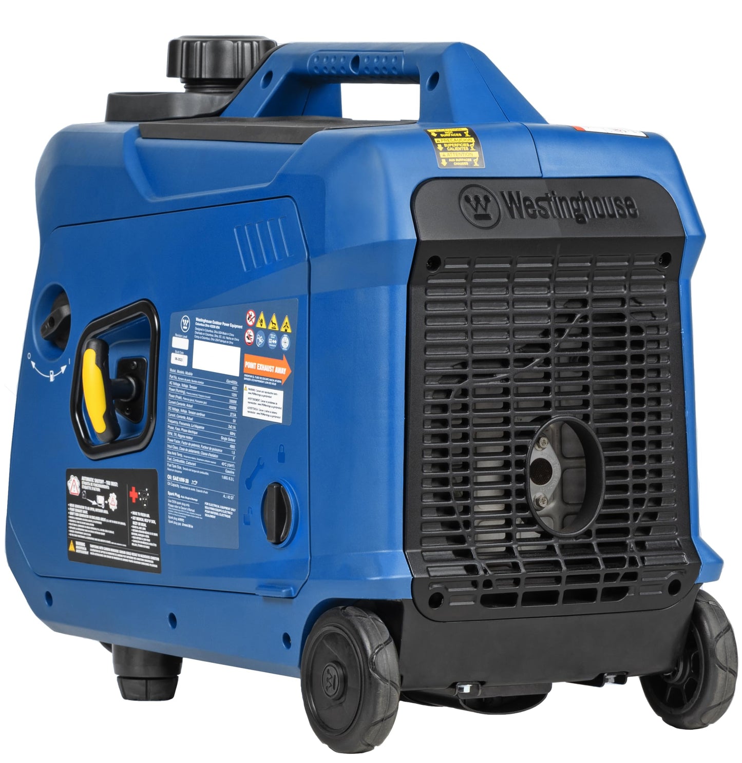 Westinghouse 4000 Peak Watt Super Quiet Portable Inverter Generator, Remote Electric Start with Auto Choke, RV Ready 30A Outlet, Gas Powered, CO Sensor, Parallel Capable