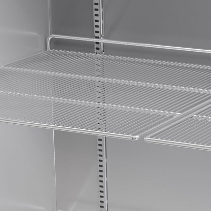 48" W Commercial Freezer -8°F~0°F with 2 Door, Reach-in 36 Cu.ft Stainless Steel Commercial Refrigerator Fan Cooling, Auto Defrost, 6 Adjustable Shelves, for Restaurant, Bar, Kitchen, Shop