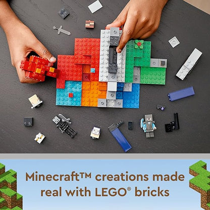 LEGO Minecraft The Ruined Portal Building Toy 21172 with Steve and Wither Skeleton Figures Gift Idea for 8 Plus Year Old Kids Boys &amp Girls