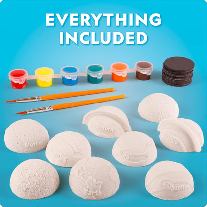 National Geographic Magnetic Solar System Painting Kit – 3D Magnet Making Kit, Paint 8 Planets & The Sun, Craft Kit with Paints, Brushes, Magnets & More, Kids Art Kit, DIY Magnets