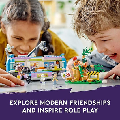 LEGO Friends Newsroom Van 41749 Building Toy Set Creative Fun for Ages 6+ Includes Accessories So Kids Can Pretend to Film and Report The News A Fun Birthday Gift for Kids Who Love Role Play