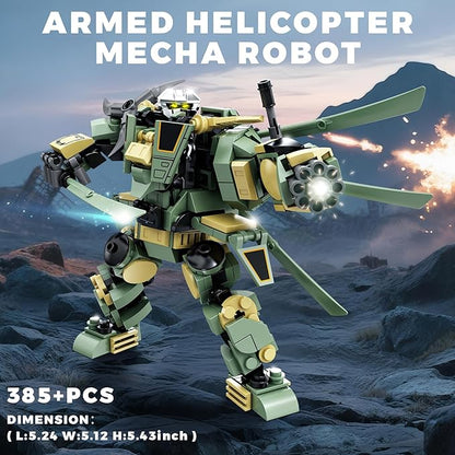 Transforming Mech Robot Building Blocks Set 4 Kinds of Destroy Warrior City Mecha Action Figure with Weapons Cool Creative Robots Toys Gift for Teens Boys 14+ (1448 PCS)