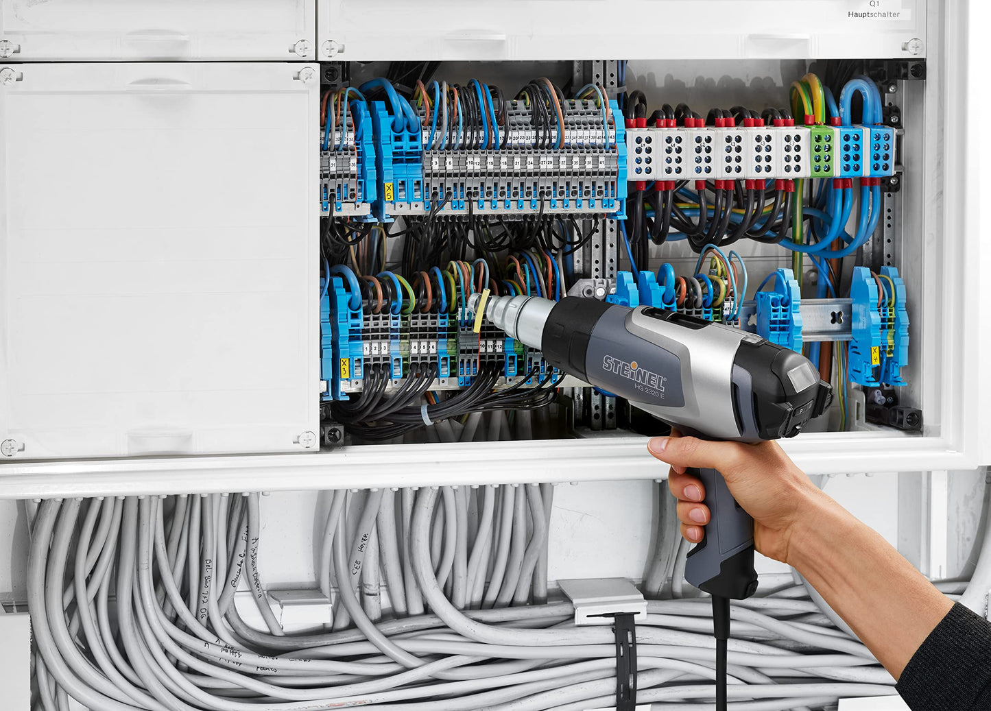 Steinel HG 2320 E Electronics Kit, Professional Heat Gun, LCD-Display, 1600 W Brushless Motor, Hot Air Gun, incl. 4X Nozzles