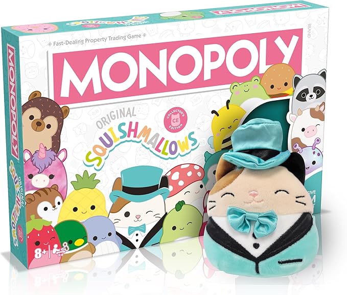 Monopoly: Collector’s Edition Featuring Cam The Cat Plush Buy Sell Trade Spaces Collectible Classic Monopoly Game Officially-Licensed for 6 Players