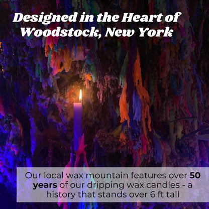 Candlestock Hippie Drippy Drip Candles - Pack of 11 Dripping Taper Candles - Wine Bottle Melting Candles (White)