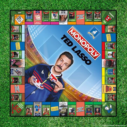 Monopoly Ted Lasso | Officially Licensed Board Collectible Board Game | Play as Believe Sign Goldfish Tea up Ted’s Visor and More | Based On Popular Comedy Series