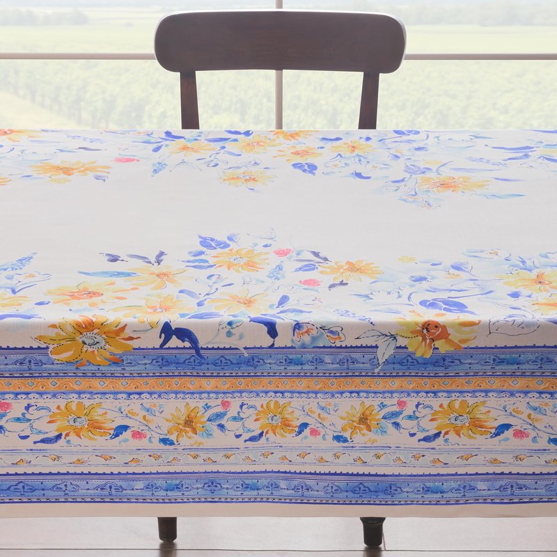 Maison d' Hermine Table Cloth Rectangle Table 100% Cotton 70 x 120 Inches Tablecloth Reusable Decorative for Dining Kitchen Room Farmhouse Home Gifts for Mothers Day Spring Summer - Girassol