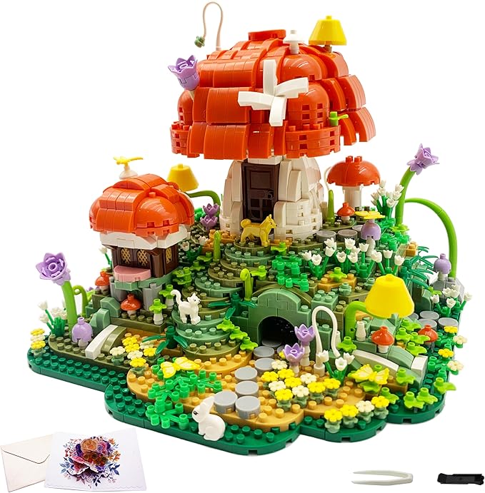 Mushroom House Micro Building Blocks Set2798 PCS Mini Treehouse Architecture Building Sets for Adults TeensMicro Japanese Sakura Bonsai Tree BricksCreative Collectible Gifts for Kids 14+
