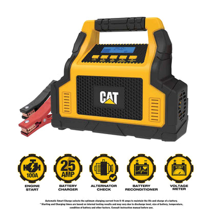 Caterpillar CBC100E Professional 25 Amp Battery Charger, 3 Amp Battery Maintainer with 100 Amp Engine Start