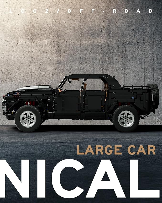 Nifeliz L002 Off-Road Car Building Set Collectible Truck Model and Gift for Adults and car Lovers Authentically Detailed Build and Display Model for Home or Office Décor (3983 PCS NF10274)