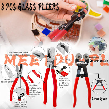 MEETDUMPL Stained Glass Kit，Stained Glass Kits for Adults，Glass Grinder，Stained Glass Grinder，5/8" + 1" Diamond Grinder Bit,100W Soldering Iron Kit,Glass Cutter Tool Kit（Patent has been registered）(7)