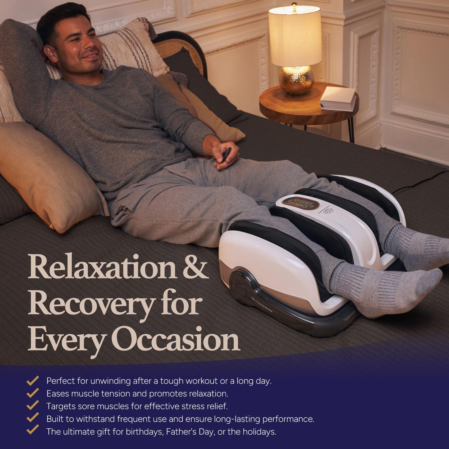 Cloud Massage Shiatsu Foot Massager with Heat – Deep Kneading for Pain Relief – Perfect for Father’s Day, Circulation & Relaxation – Ideal for Plantar Fasciitis, Neuropathy & Arthritis