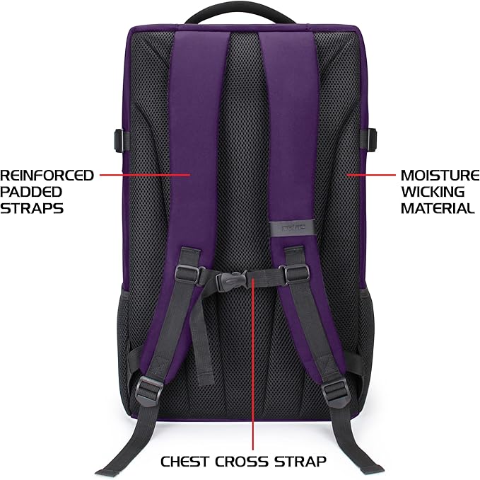 ENHANCE Collector's Edition Board Game Backpack - Reinforced Rigid Board Game Storage with Padded Shoulder Straps Carrying Handle and Accessories Pockets for Dice Card Games More (Dragon Purple)