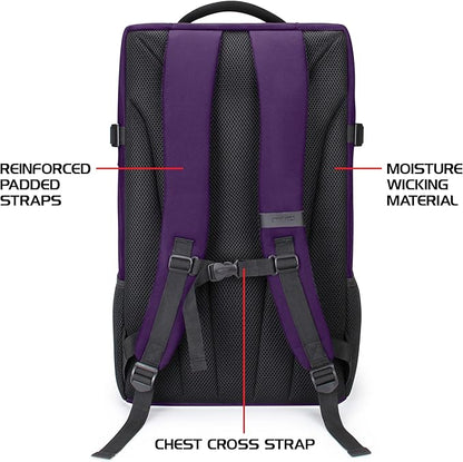 ENHANCE Collector's Edition Board Game Backpack - Reinforced Rigid Board Game Storage with Padded Shoulder Straps Carrying Handle and Accessories Pockets for Dice Card Games More (Dragon Purple)