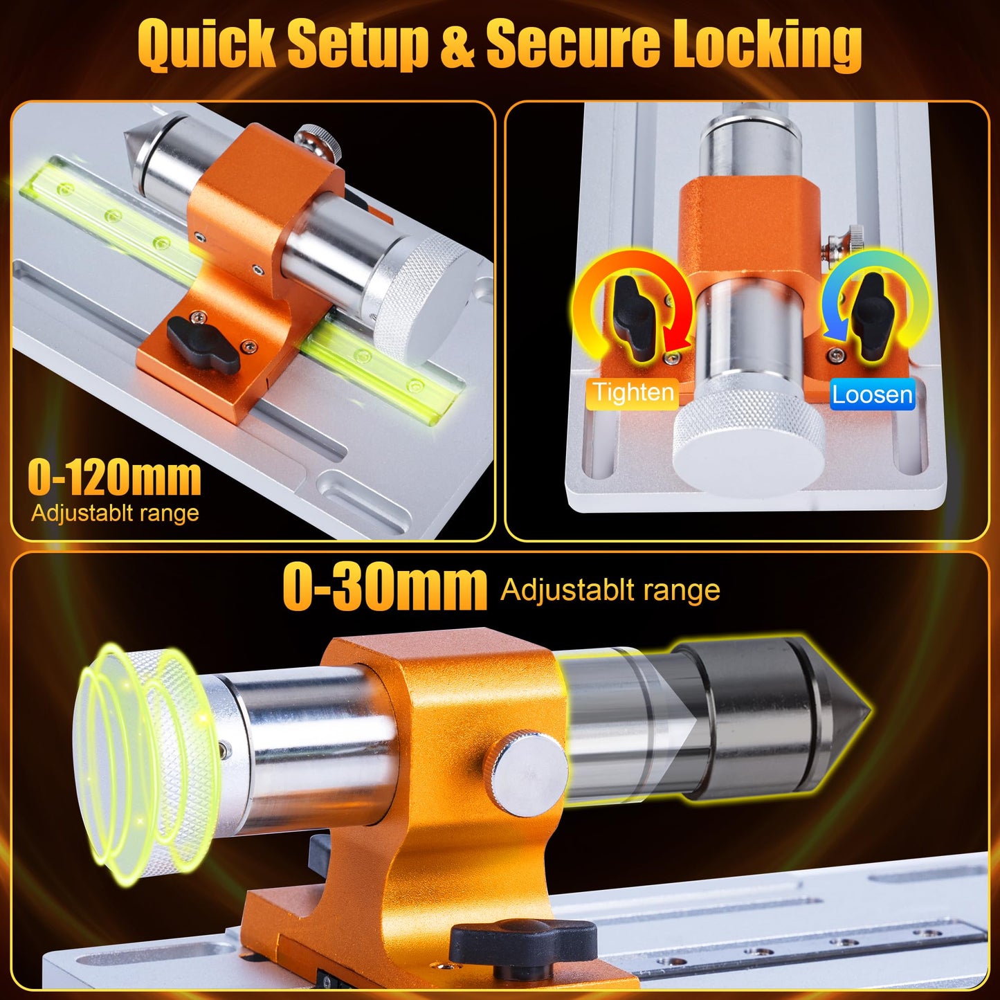 FoxAlien 4th Axis Rotary Module for Masuter 3S, XE-Ultra, XE-PRO CNC Router Machine, with NEMA23 Closed Loop Stepper 10:1 Reduction Gearbox for Cylindrical Wood Metal Engraving (AC57-10)