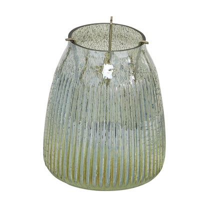 Deco 79 Glass Round Candle Holder, 6" x 6" x 7", Multi Colored