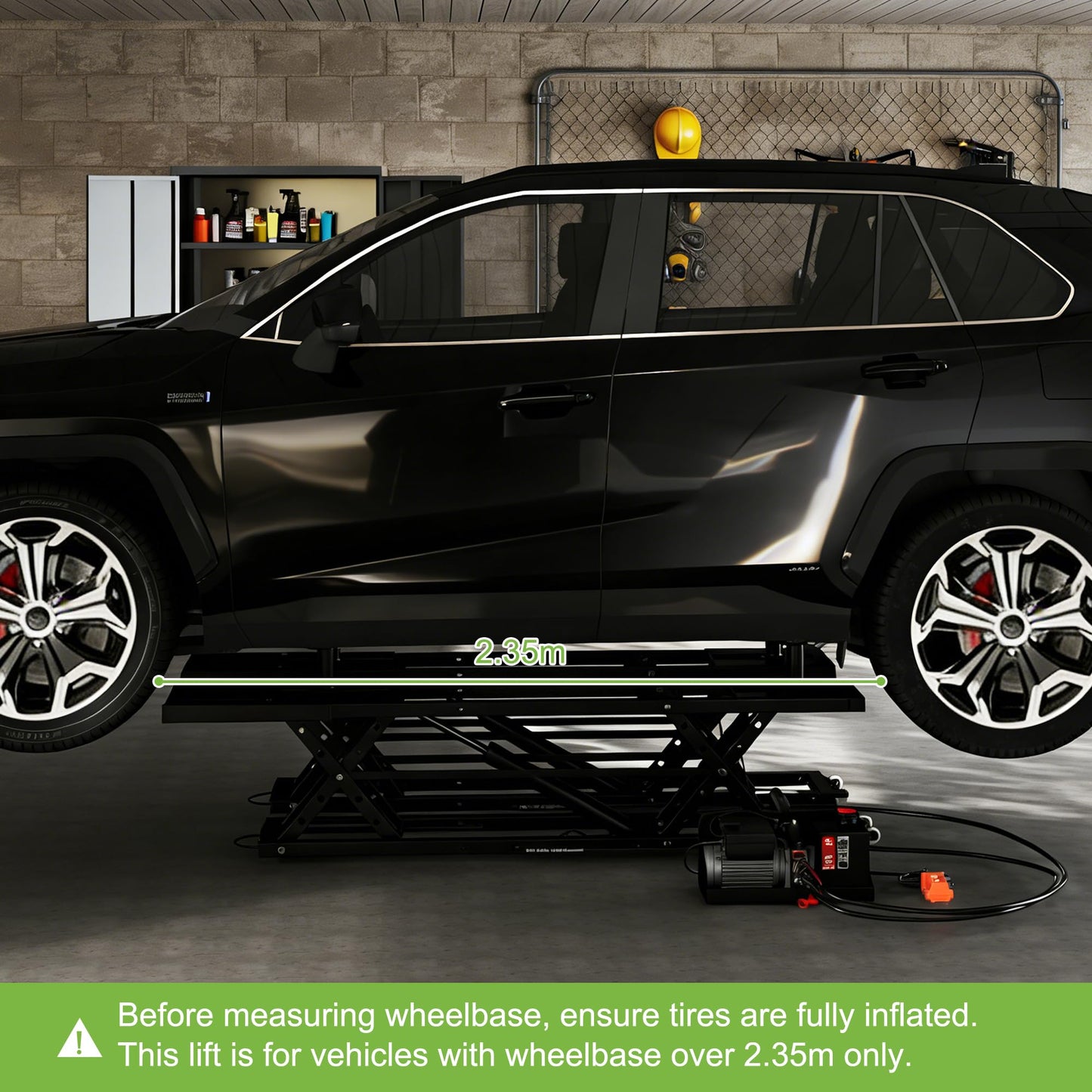 Real Relax 7000 LBS Portable Car Lift, Heavy Duty Quick Jack with 26.8" Max Height, Extended-Length Plates, 120V Power Unit, for Cars, SUVs, Light Trucks, Shop Use or Garage, Black