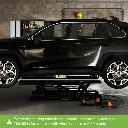 Real Relax 7000 LBS Portable Car Lift, Heavy Duty Quick Jack with 26.8" Max Height, Extended-Length Plates, 120V Power Unit, for Cars, SUVs, Light Trucks, Shop Use or Garage, Black