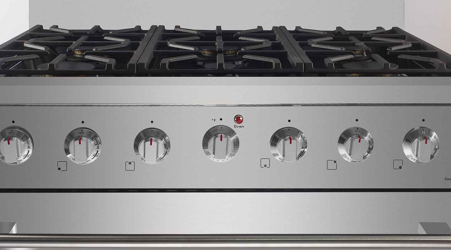 NXR SC3611 36" 5.5 cu.ft. Pro-Style Natural Gas Range with Convection Oven, Stainless Steel