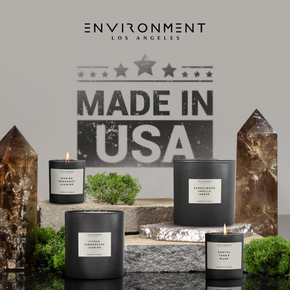 ENVIRONMENT Inspired by 5-Star Resort WSTN Candle, 8oz Luxury Coconut Apricot Wax Candles for Home (White Tea | Cedar | Aloe Vera) Home Fragrance Products, 1 Wick Candle, Vegan & Cruelty-Free