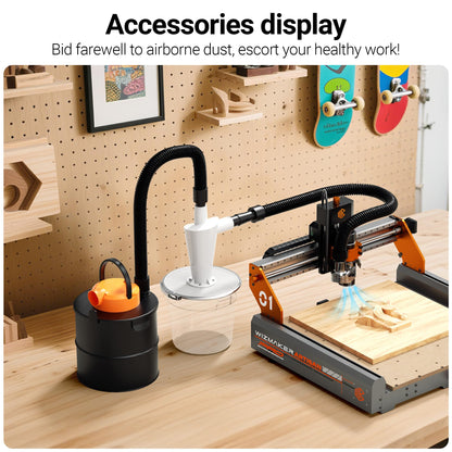 Artisan 01 300W Desktop CNC Machine，500W Spindle with Vacuum Cleaner, Engraver 95% Pre-Assembled