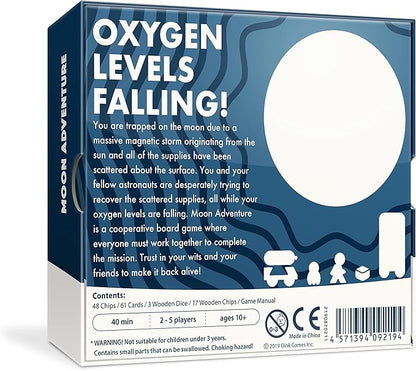 Oink Games Moon Adventure Ages 10+ | 2-5 Players | 40 Minute Playing Time | Cooperative Board Game