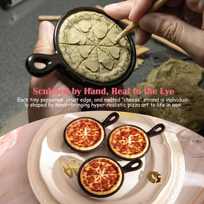 Pepperoni Pizza Scented Vegetable Wax Candles Trio(3Pcs/Pack)