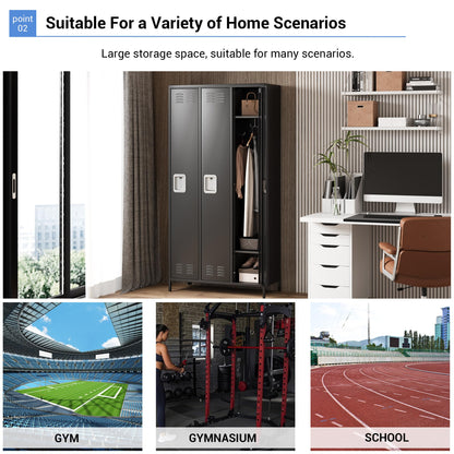 GAOMON 3 Door Metal Lockers, Industrial Double Lockers, Heavy Duty Steel Gym Lockers, Secure Storage Solutions, Perfect for Offices, Gyms, Schools and Homes, Metal Combination Lockers for Employees
