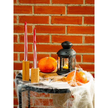CANDWAX 12 inch Taper Candles Set of 4 - Unscented Tapers Burning for 10 Hours - No Drip Candlesticks Ideal for Halloween or Other Themed Party - Blood White