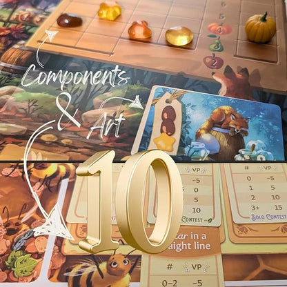 Honey Buzz Fall Flavors Standard Edition - Strategic Worker Placement Board Game Expansion Autumn-Themed Add-On for 1-4 Players Ages 10+