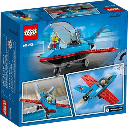 LEGO City Great Vehicles Stunt Plane 60323 Jet Airplane Toy 2022 Building Set Gifts for Kids Boys and Girls 5 Plus Years Old with Pilot Minifigure