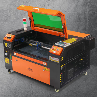 VEVOR 60W CO2 Laser Engraver, 16 x 24 in, 19.7 IPS Laser Cutter Machine with 2-Way Pass Air Assist, Compatible with LightBurn, CorelDRAW, AutoCAD, Windows, Mac OS, Linux, for Wood Acrylic Fabric More