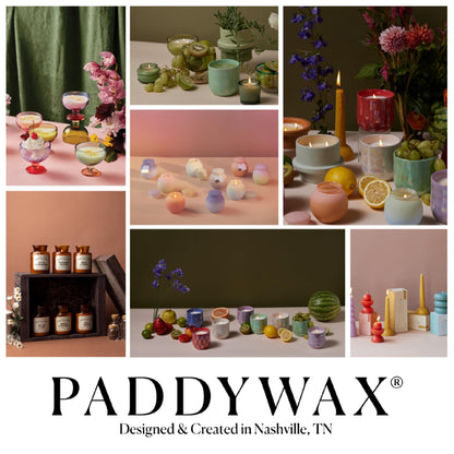 Paddywax Scented Candles Glow Two-Wick Glass Soy Wax Blend Candle, 10-Ounce, Mandarin & Musk