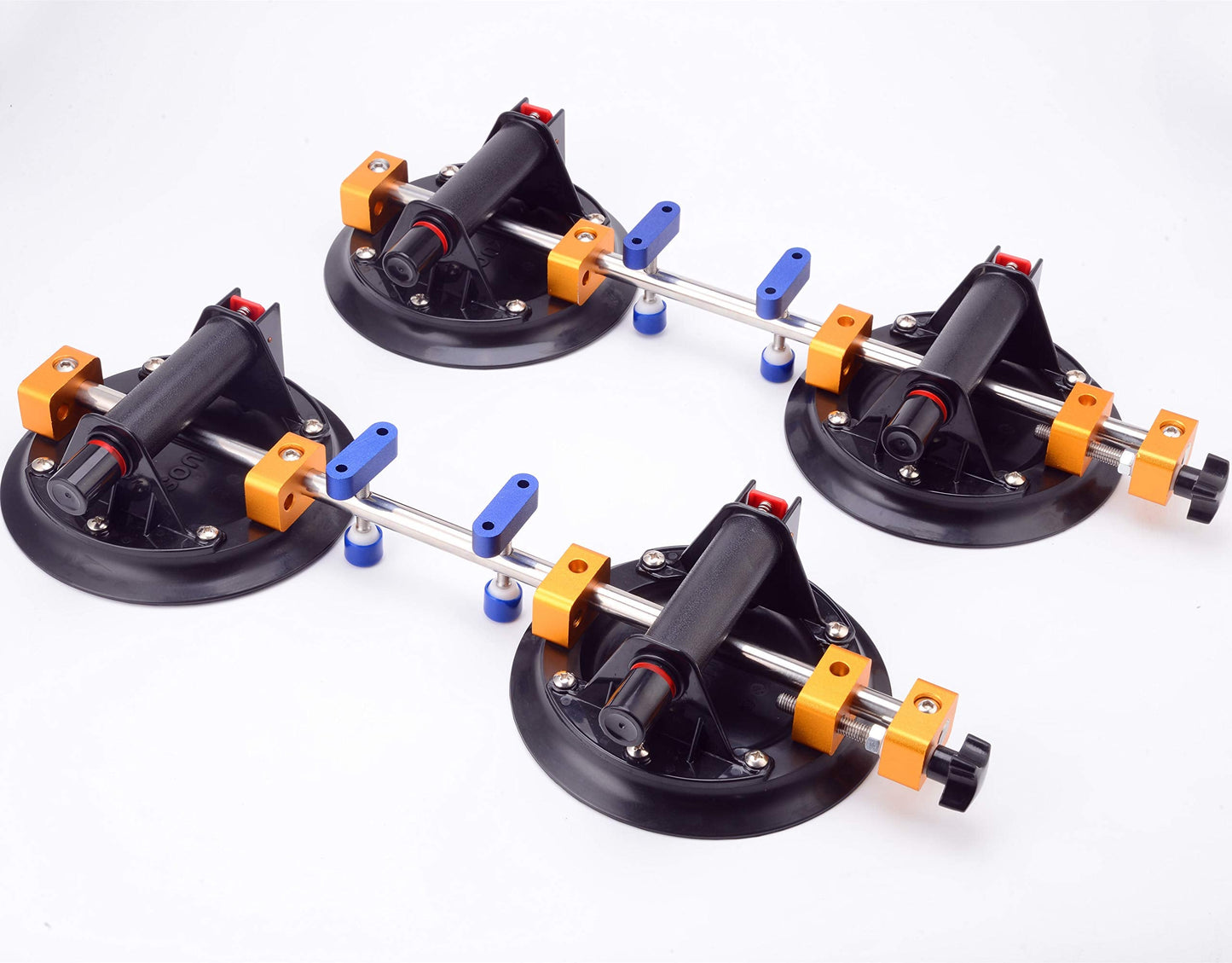 Seamless Seam Setter with 8" Vacuum Suction Cups for Seam Joining and Leveling, Professional Countertop Installation Tool for Granite, Stone, Marble, Slab, with Free Gloves and Case (8" seam setter)