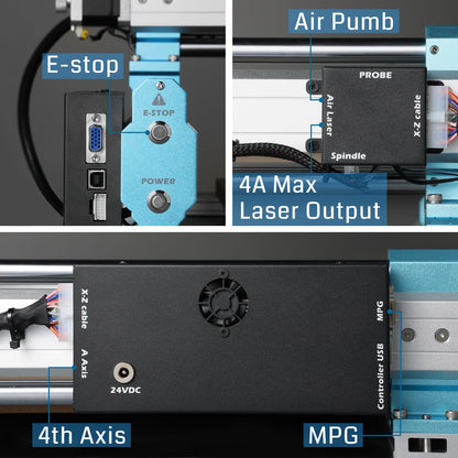 Genmitsu CNC Router Machine 4040-PRO + XZ-axis Extension Kit + Threaded Inserts 2040 MDF Spoilboard