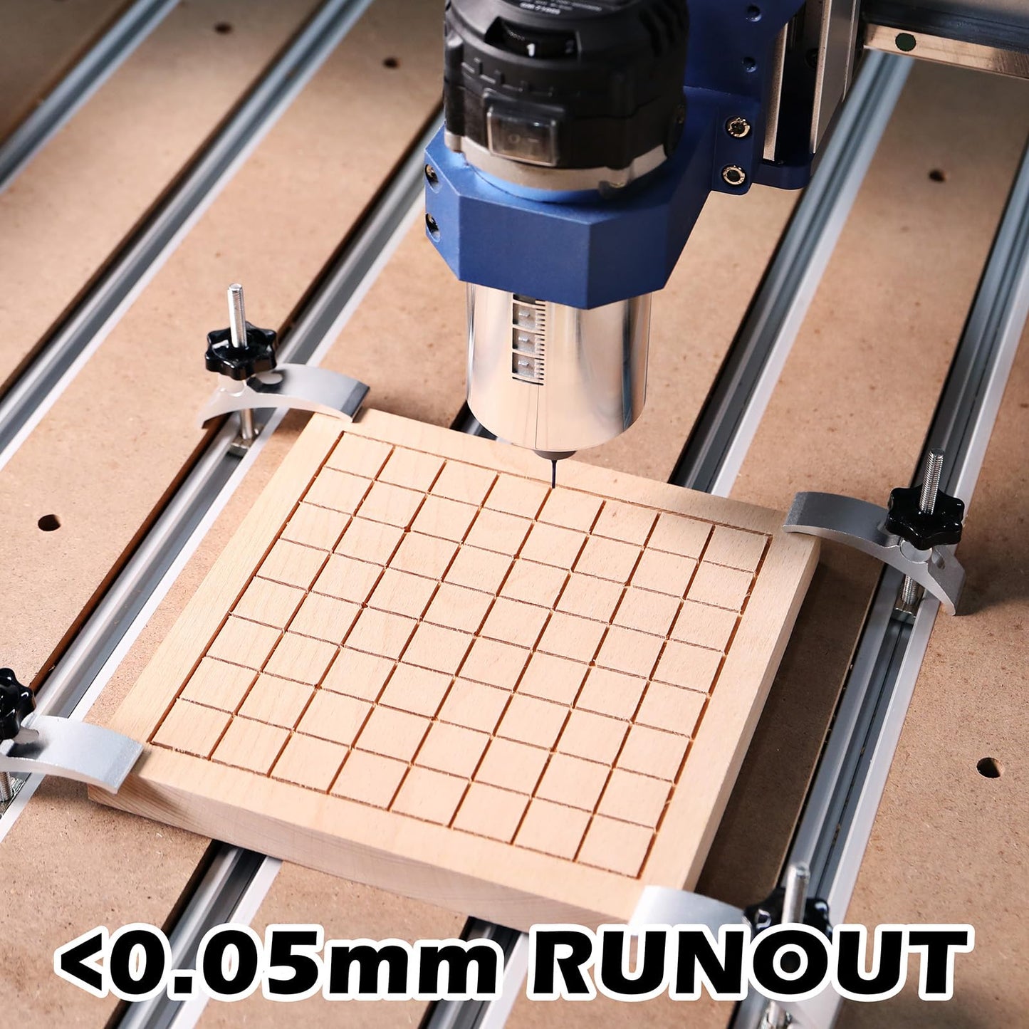 Genmitsu 710W CNC Compact Router 65mm Diameter, Spindle Motor with LCD Digital Display 6 Adjustable Speeds, 1/8” ER11 Collet, 4 Carbon Brushes, for CNC Milling Machine