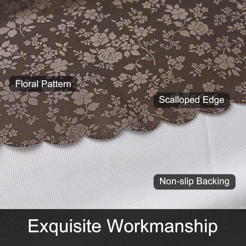 Smiry Rectangle Table Cloth, Waterproof Heavy Duty Vinyl Tablecloths, Wipeable Washable Table Cover for Kitchen and Dining Room (Coffee, 54" X 120")