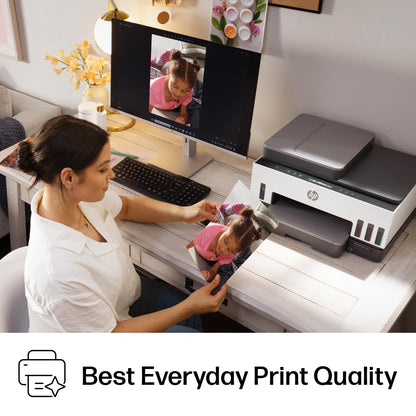 HP Smart Tank 7301 Wireless All-in-One Ink Tank Printer, Scanner, Copier with 2 Years of Ink Included, Best-for-Home Office, Cartridge-Free Refillable, AI-Enabled (28B70A)