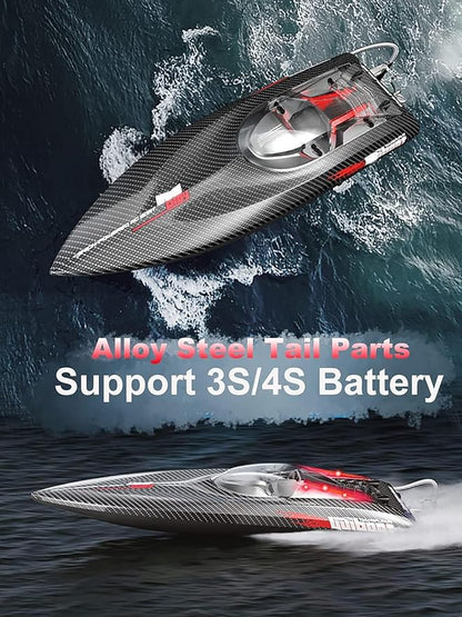25inch UDI022 Large Remote Control Boat for Adults Experts 14y+ Alloy Tail Kits RC Brushless Watercraft 50km/h 31mph 3S/4S Battery &amp LED 4WD Full-Functions RC Sail