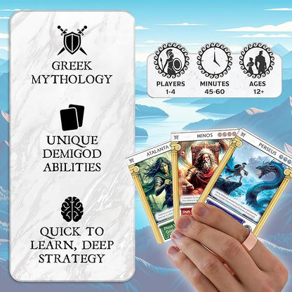 Pantheum: Demigods of Olympia Board Game | Greek Mythology Strategy Game for 1–4 Players | Ages 12+ | 45–60 Min Playtime | Great Board Games for Family Night | Base Game