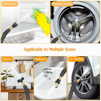 QUICTIGRY Steam Cleaner, 2500W Handheld Steam Cleaner for Home Cleaning, 15s Fast Heating, Portable Steamer for Car Detailing, Upholstery, Kitchen, Bathroom, Handheld Steamer for Cleaning House