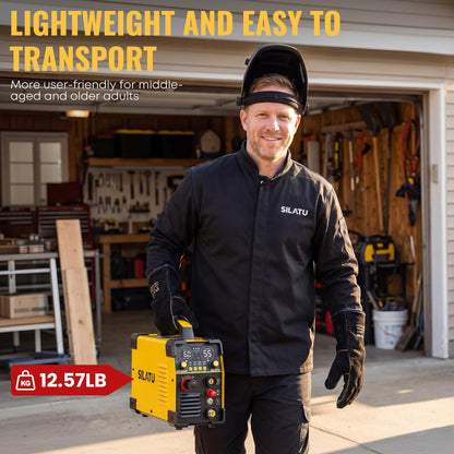 SILATU 55Amps Plasma Cutter, STC550P HF Non-Touch Pilot Arc Plasma Cutter Machine, 110/220V Dual Voltage LED Display Air Sensor Technology, 1/2'' Clean Cut 2/3'' Max Cut, PT/2T/4T for Beginners DIY