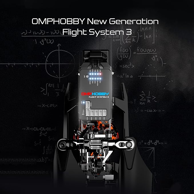OMPHOBBY M2 EVO MK2 Ready To Fly RC Helicopter Outdoor Dual Brushless Motors Direct-Drive 6CH Remote Control Helicopters for Adults 3D RC Plane with Remote Control Mini Drone RTF Orange