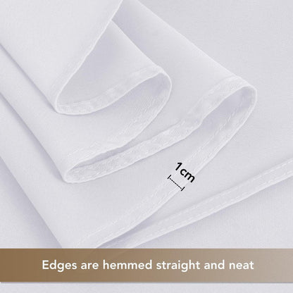 sancua White Table Cloths Rectangle, 8 Pack Tablecoths for 8 Foot Tables - Washable Polyester Fabric Table Cover for Wedding, Birthday Party, Banquet Reception, 60x120 Inch