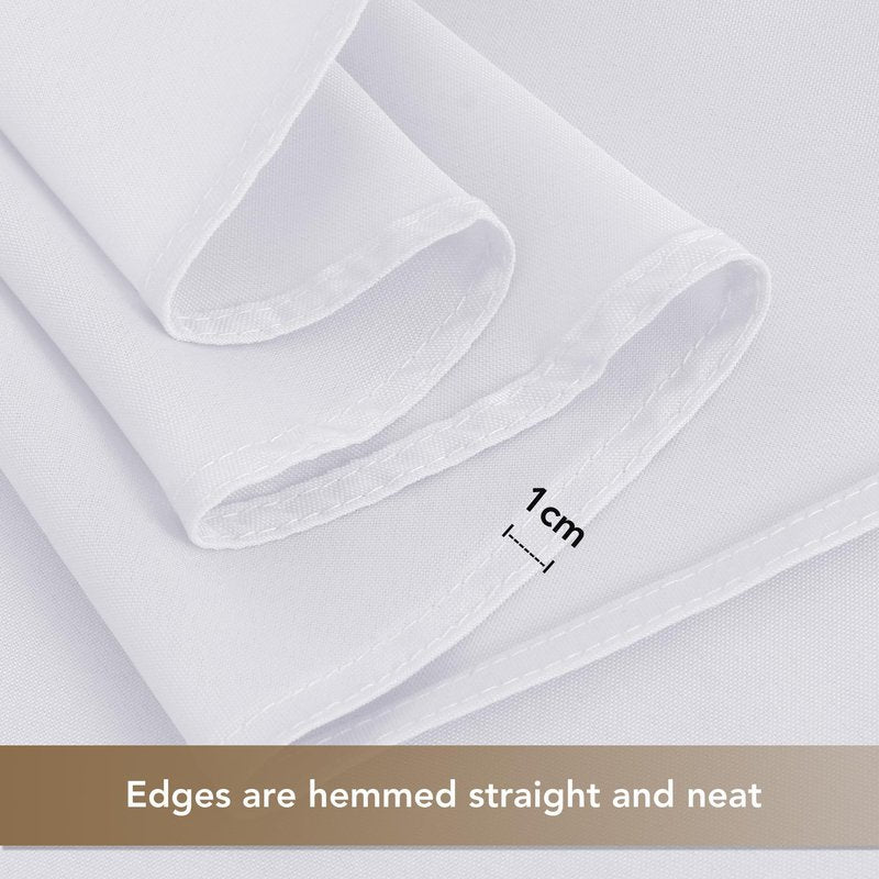 sancua Small Square Tablecloths 36x36 Inch - White Table Cloth for Square or Round Tables, Washable Polyester Fabric Table Cover for Nightstand End Bedside Tables
