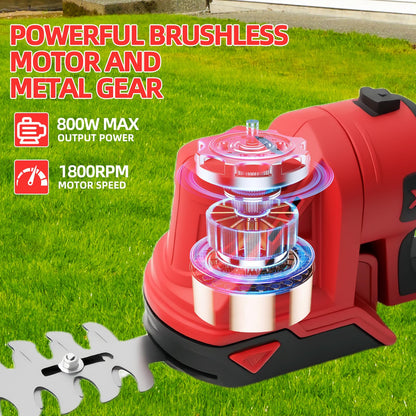 4-in-1 Electric Pole Hedge Trimmer, Cordless Bush Trimmer & Grass Shear with Extension Pole, 4.0Ah Battery & LCD Display, 180° Adjustable Angle, 16 Ft Reach, Powerful Branches Cutter for Tree