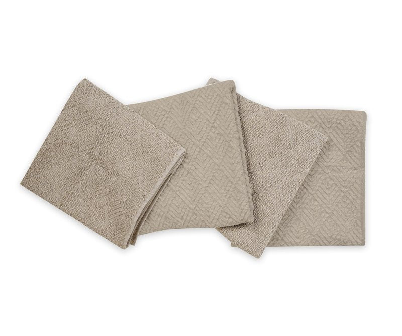 Lenenz Kitchen Towels - Pack of 6 Dish Towels for Kitchen 18'' x 28'' - 100% Cotton Super Plush Kitchen Towel and Dishcloths Sets - Kitchen Hand Towels for Quick Drying (Taupe), KT025