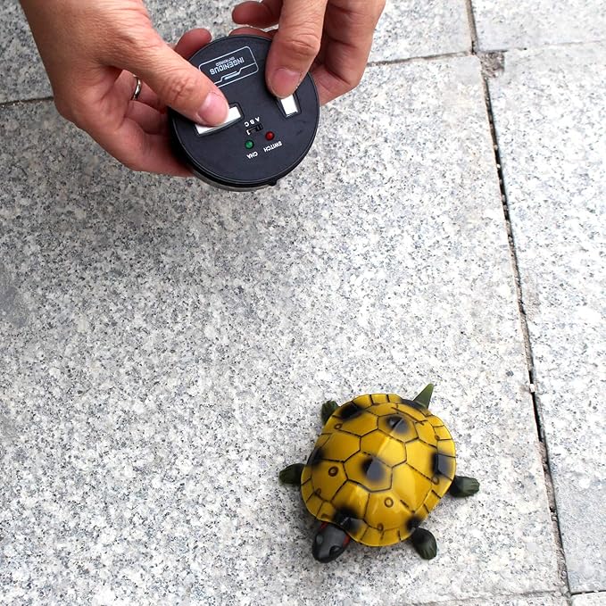 Tipmant RC Turtle IR Remote Control Tortoise Crawl Fake Electric Animal Toy Car Vehicle for Kids Birthday Gifts (Brown)