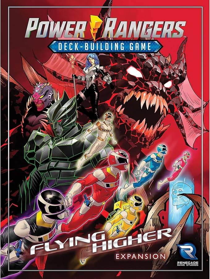 Renegade Game Studios Power Rangers Deck-Building Game Flying Higher Expansion Strategy Card Game with Andros &amp Space Rangers Ages 14+ 1-4 Players
