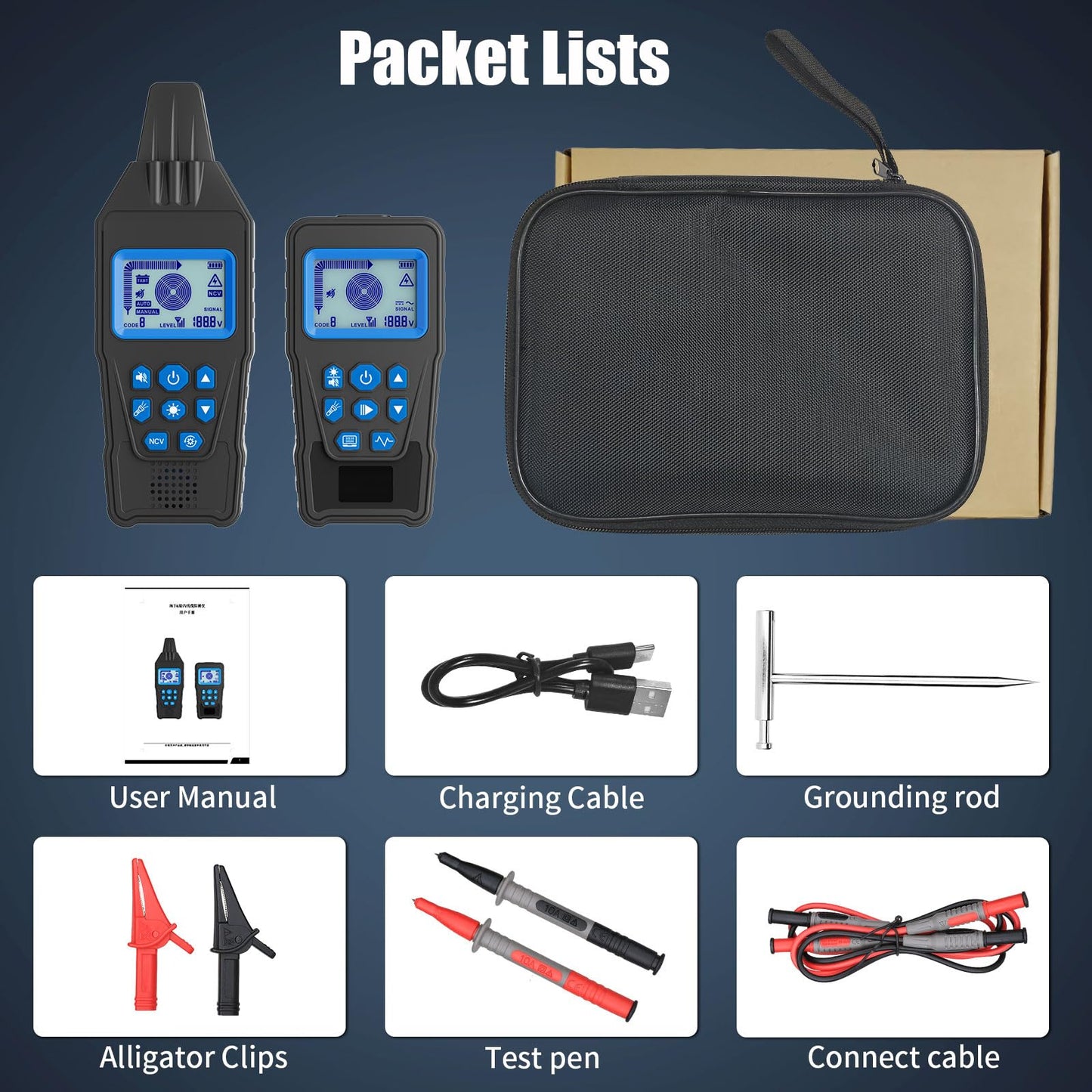 Underground Cable Tester & Circuit Breaker Finder – Professional Anti-Interference Wire Tracer for Buried Cable Locating & Broken Wire Detection